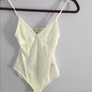 White lace bodysuit