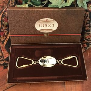 Gucci Gilded GG Double Key Chain