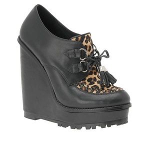 Aldo Roder Leopard Print Wedge Platform Shoes