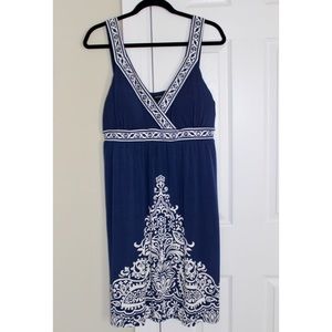 🆕 Apt.9 Blue & White Filigree Summer Dress