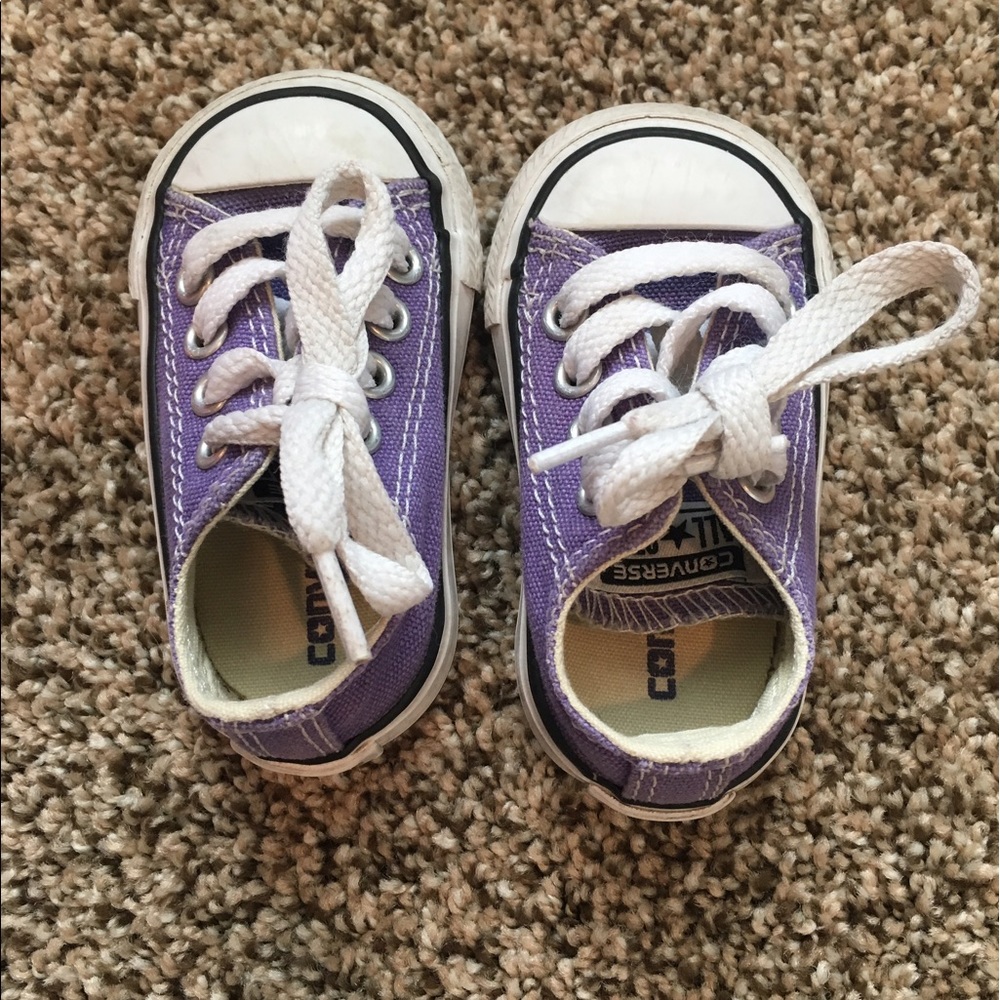 Purple Baby Converse Shoes