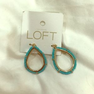 LOFT turquoise hoop earrings