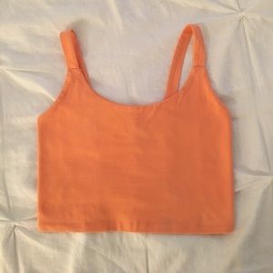 Tobi orange/coral crop top, sexy strappy back