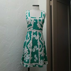 Anthropologie NWT green garden dress size 6