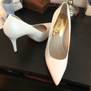 Michael kors white heels