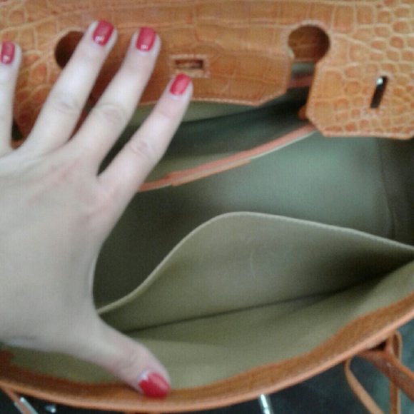 ...SOLD...Birkin 45 Inspired Leather Handbag - Picture 5 of 7