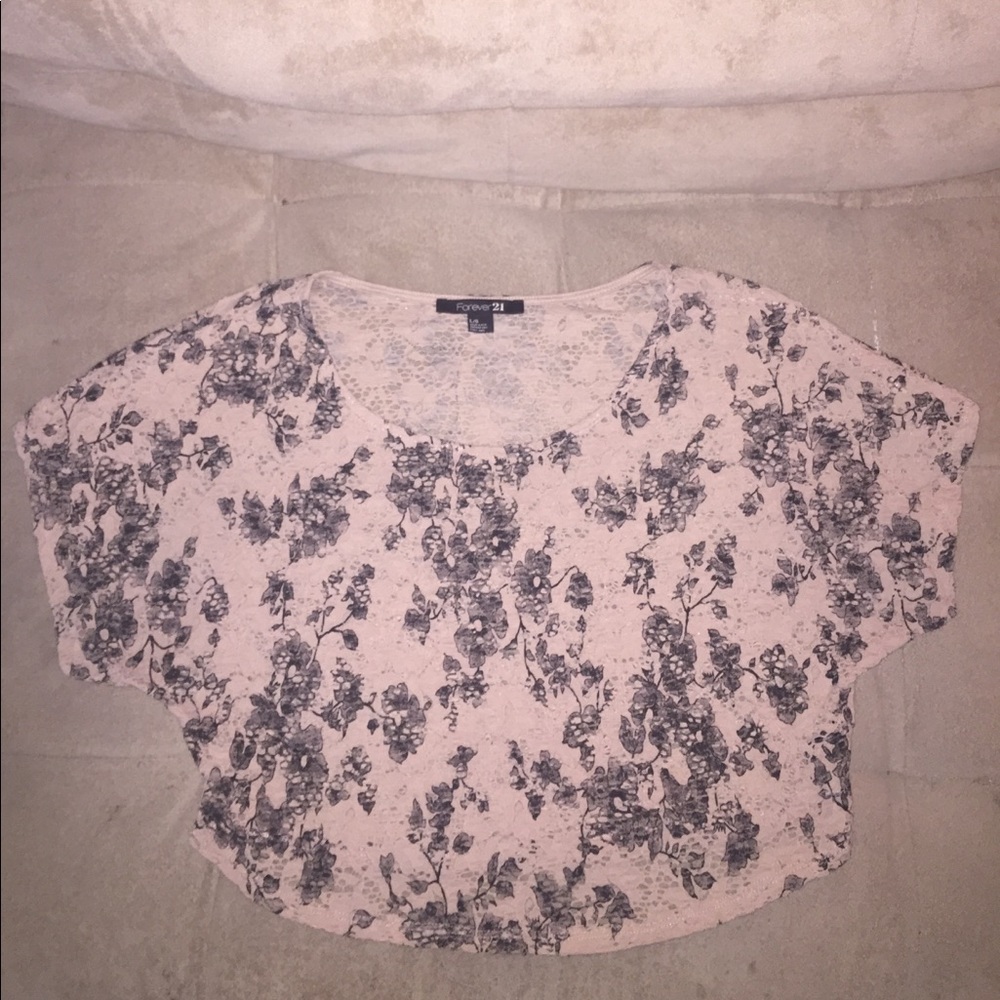 Forever 21 Eyelet Crop Top