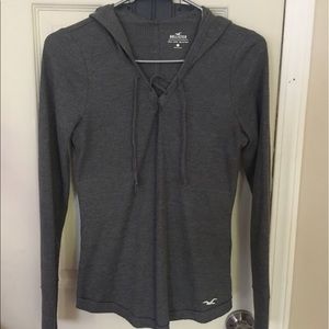Hollister lace up top