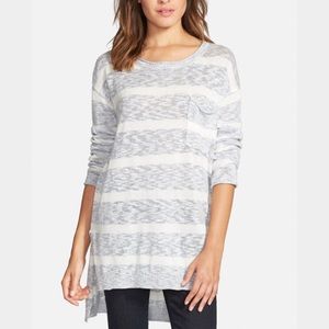 Bp light blue and white striped sweater