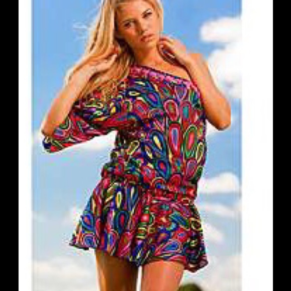 NWT Rachel Lym Satin Swim Cover-Up / Dress, Size S