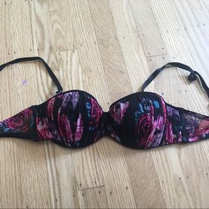 Floral/Black Bra