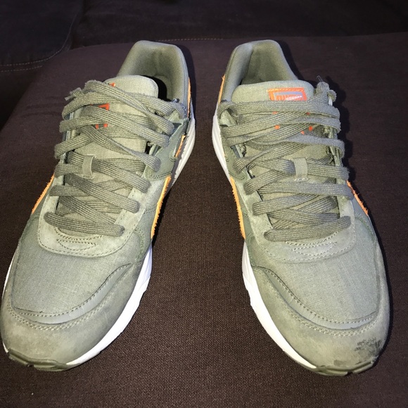 puma suede olive green