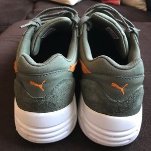 puma olive green sneakers