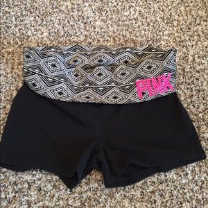 PINK fold over yoga short