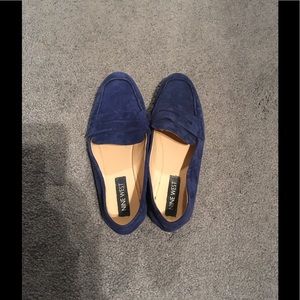 Nine West Blue Suade Loafers