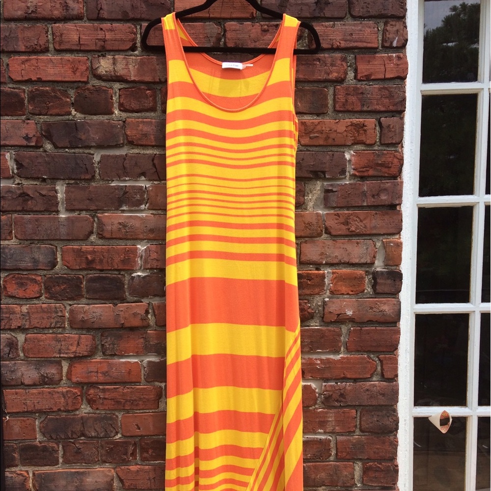 Calvin Kline casual striped maxi dress