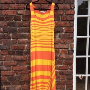 Calvin Kline casual striped maxi dress