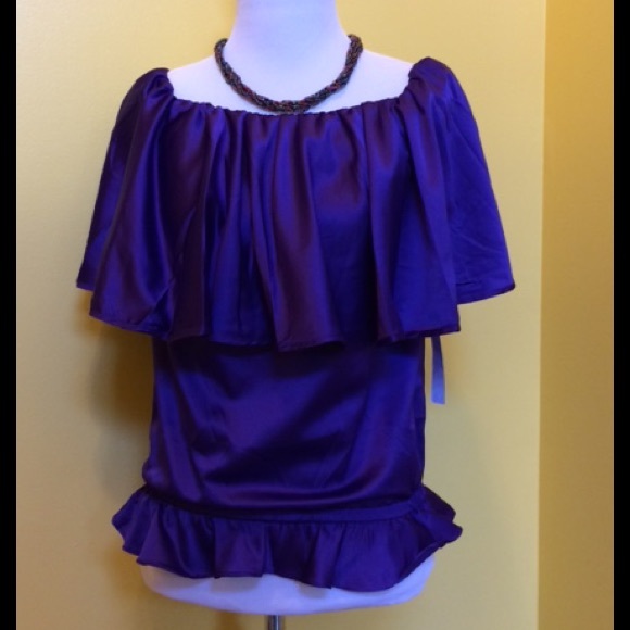 NWT Rachel Lym GREEN Satin Top, Blouse, Cover-up - Picture 3 of 4