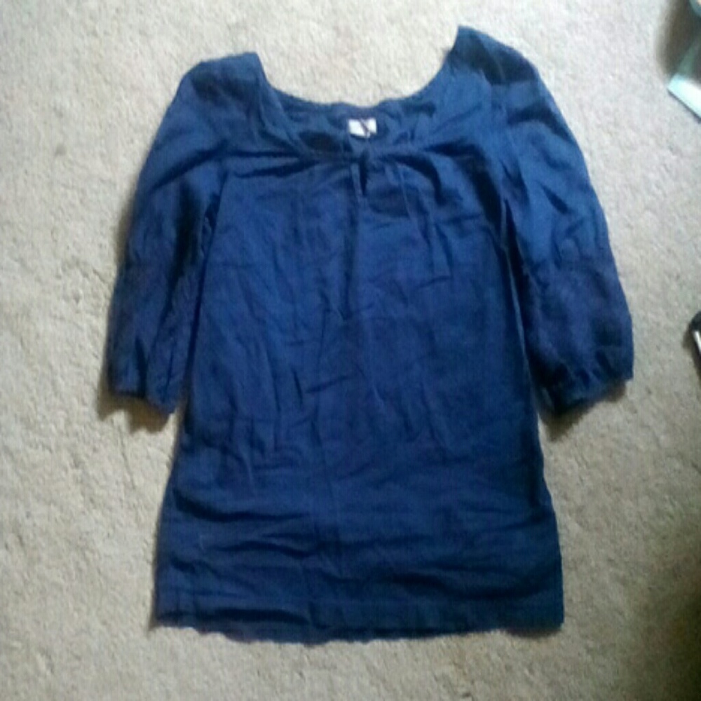 Navy blue half sleeve top