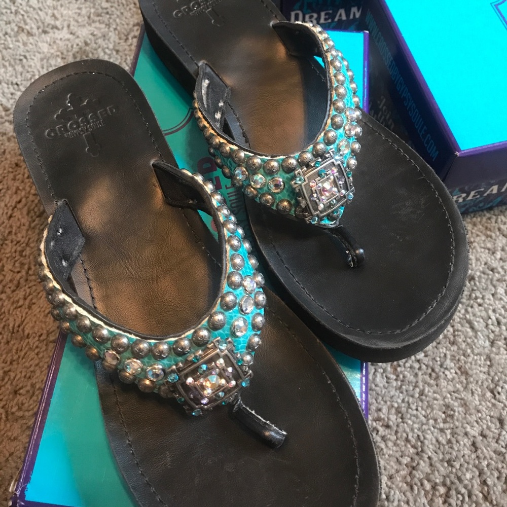 Turquoise Bling Flip Flop