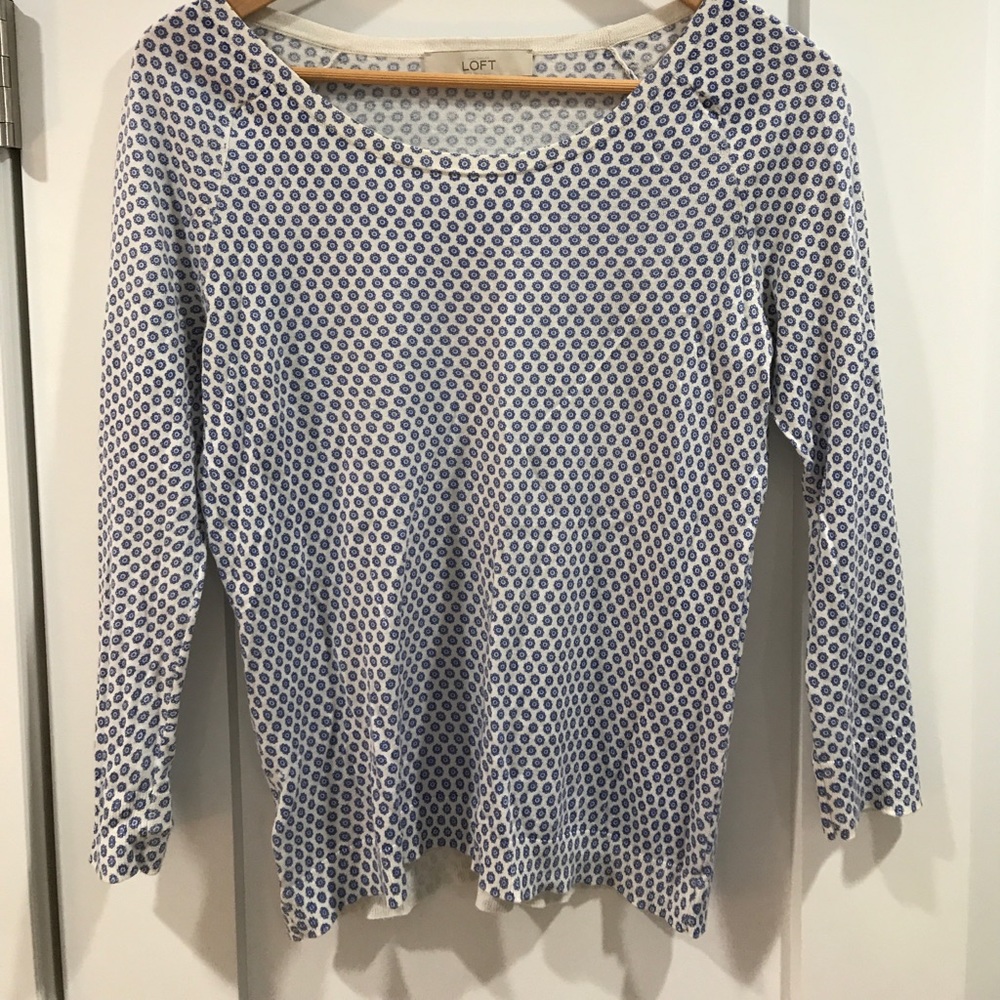 LOFT floral sweater