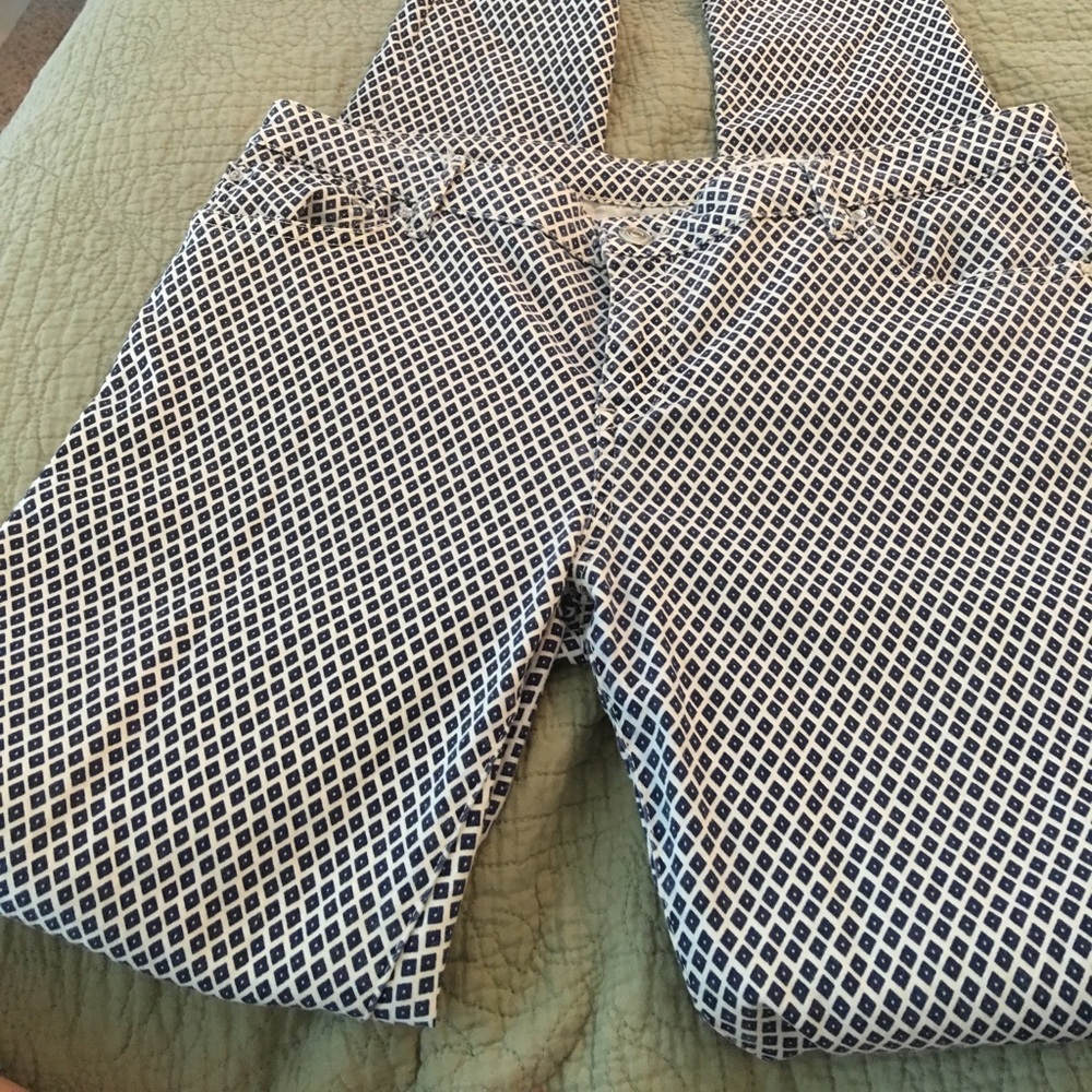 Zara Diamond Pattern Skinny Pant Size 10