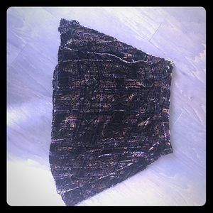 For Love & Lemons velvet print miniskirt