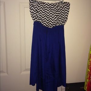 Strapless high low dress