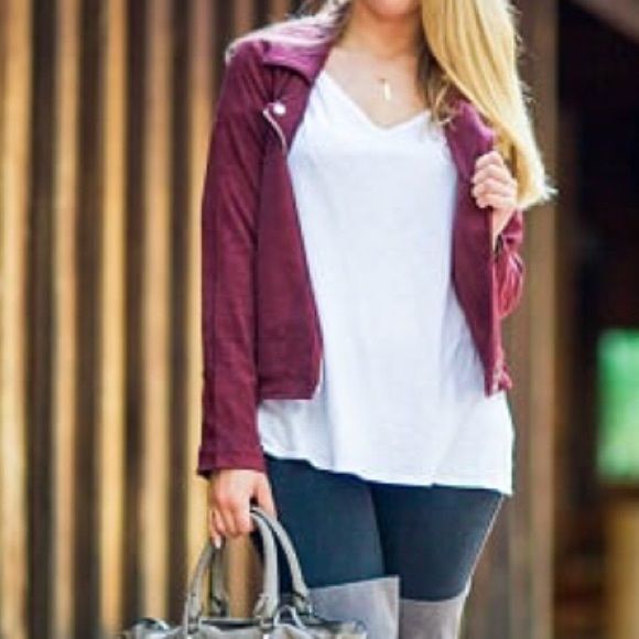 Maroon Suede Jacket - Picture 4 of 4