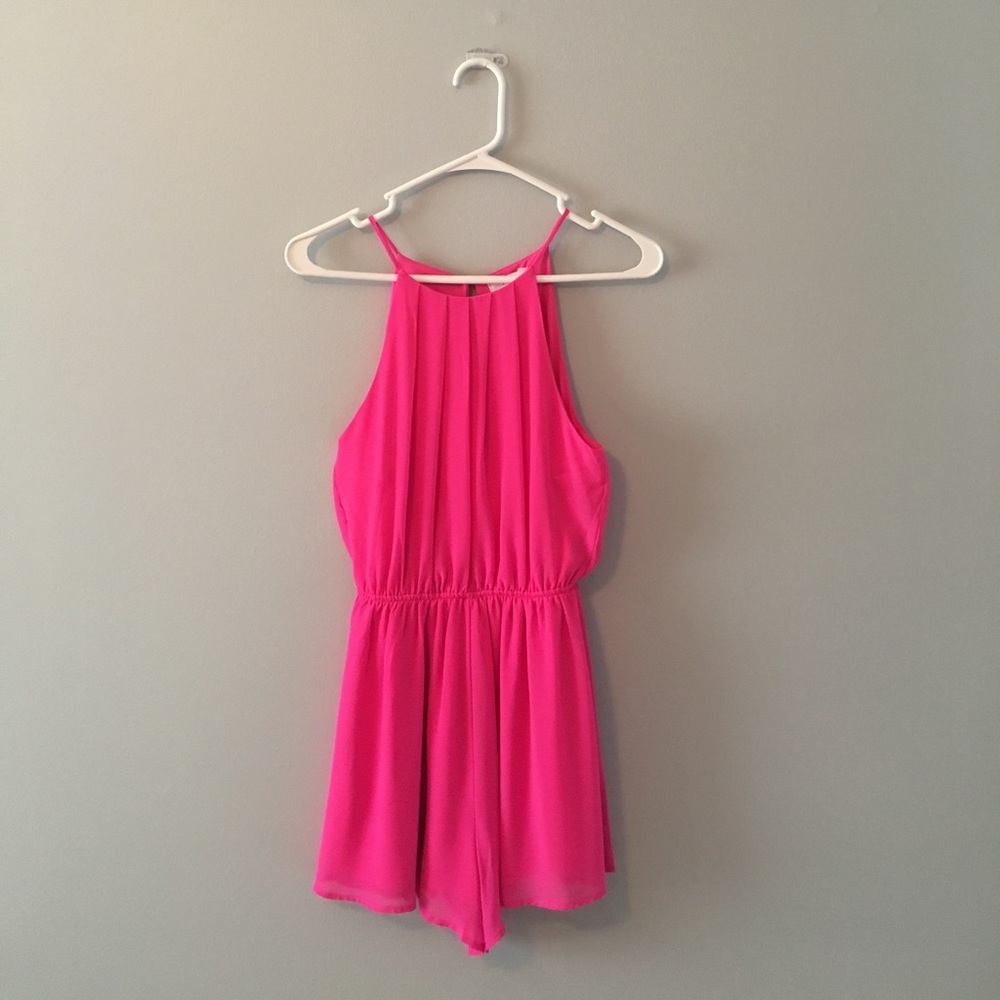 Lush hot pink romper