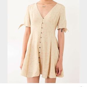 Sally sue yellow tie dress from urban outfitters