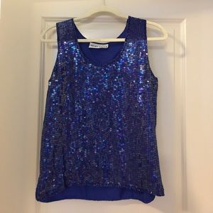 Royal Blue Sequin Top