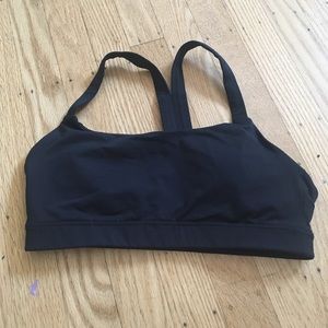Strappy Black Sports Bra