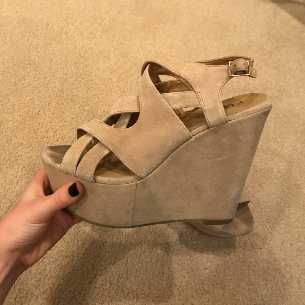 Nude Platform Wedges