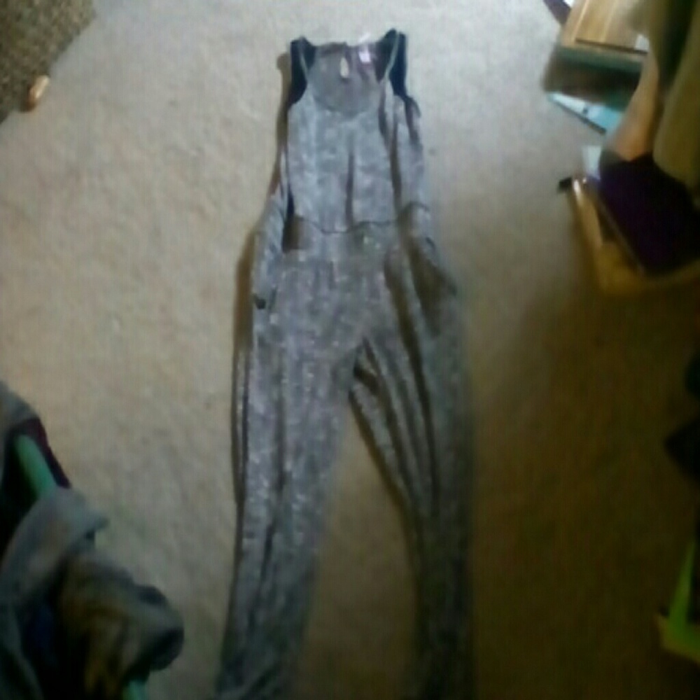 One piece grey with lace tank