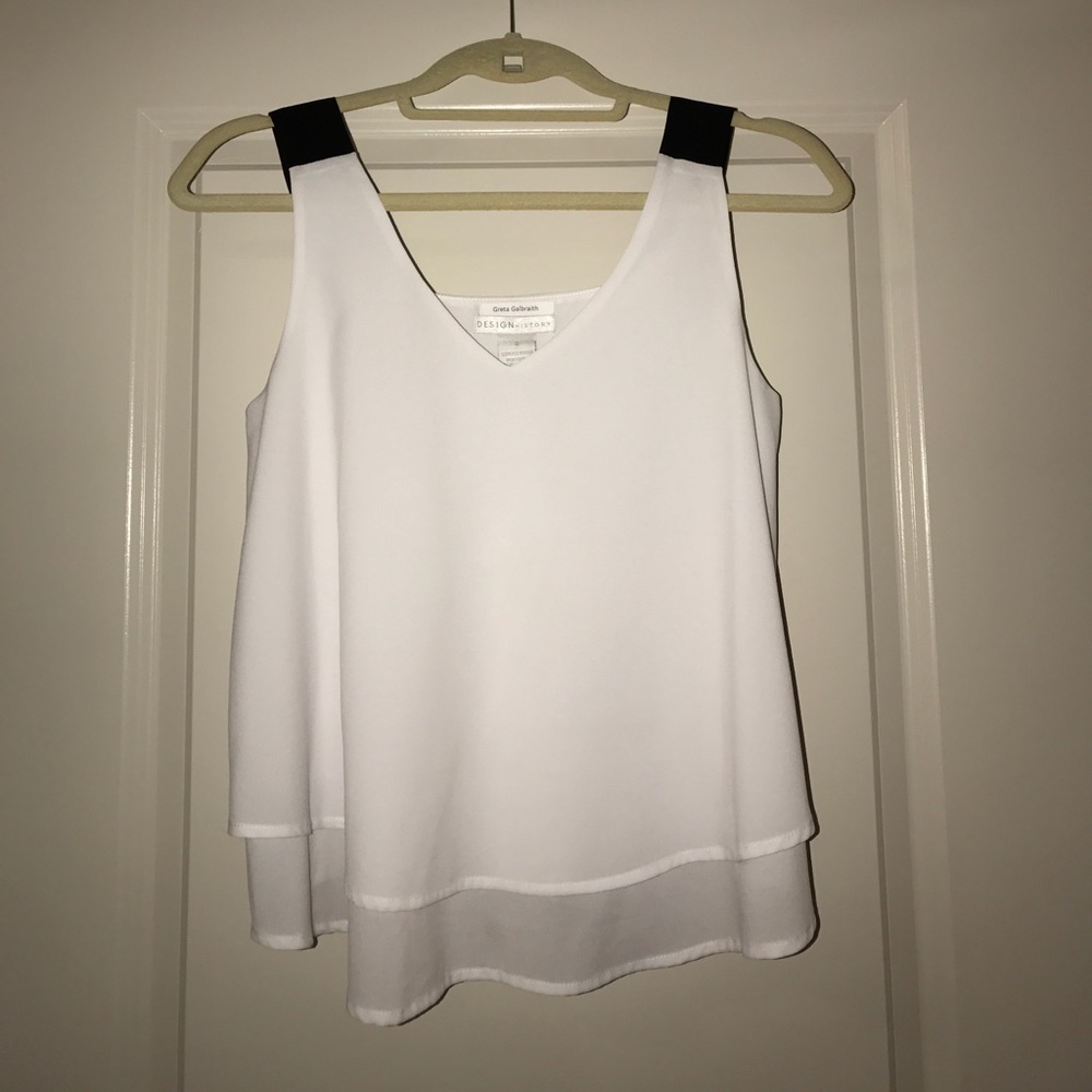 White & Black Layered Top
