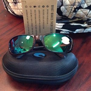 Costa Brine 580P Gunmetal with green mirror lens
