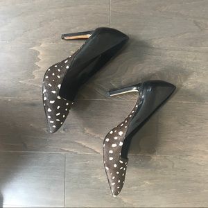 Kate Spade Saturday brown pony hair heels