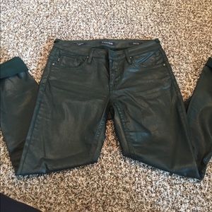 Hunter green "wax coated" skinny. So cute!!