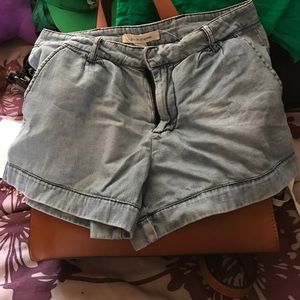 Light denim shorts
