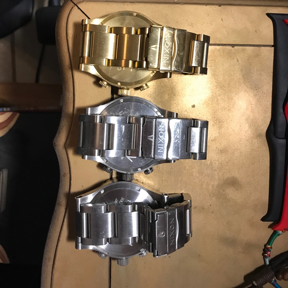 Nixon 51-30/ 3 Watch pack/gold/gun metal/silver - Picture 2 of 5