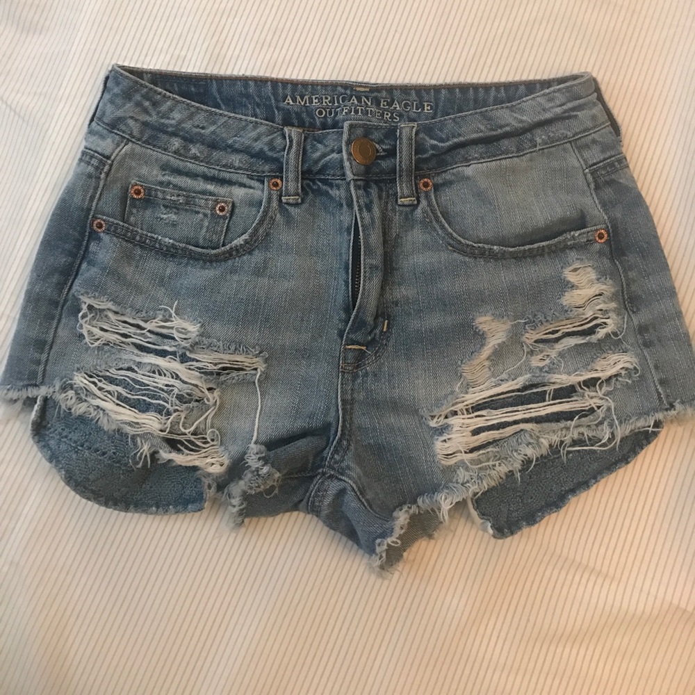 American Eagle high rise festival cut off shorts