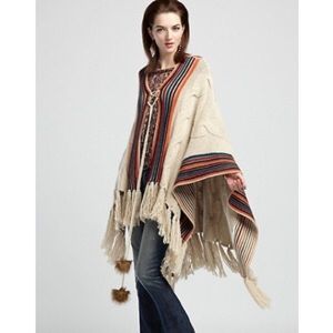 Lucky Brand Boho Sweater Poncho