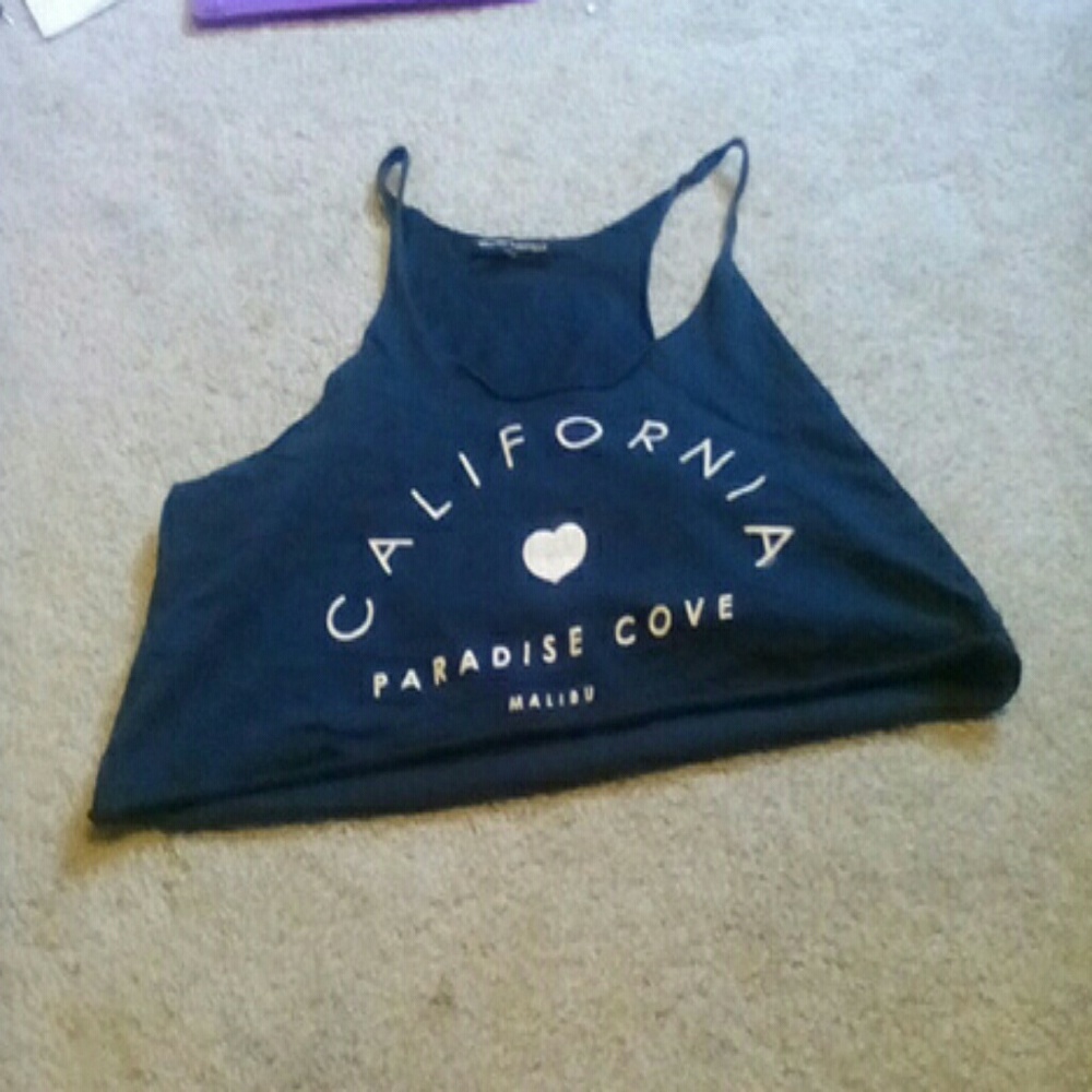 Blue california crop top