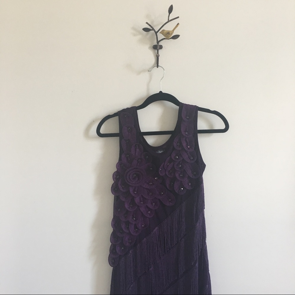 Floral and fringe Flapper dress