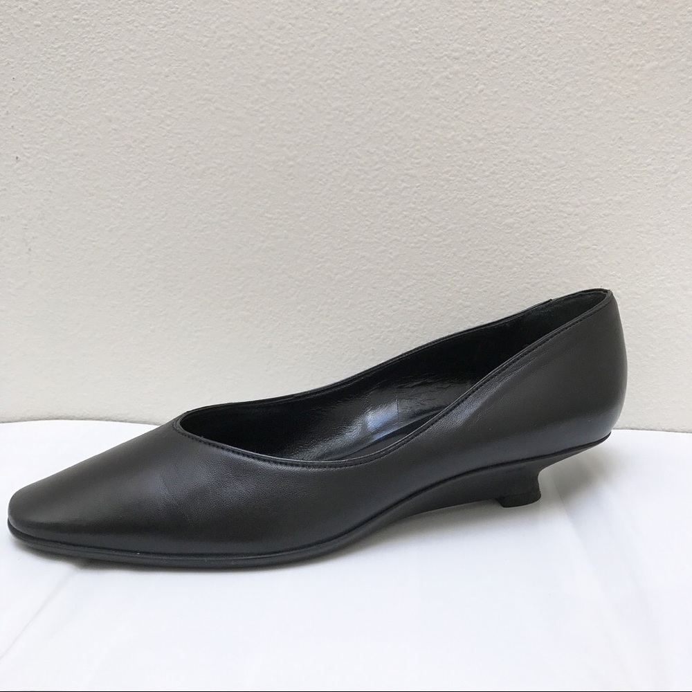 🌟clearance🌟 Bally Lamb Nappa Plain Black Wedges