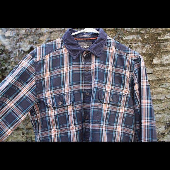 Men's padded elbow casual button down - Picture 3 of 4