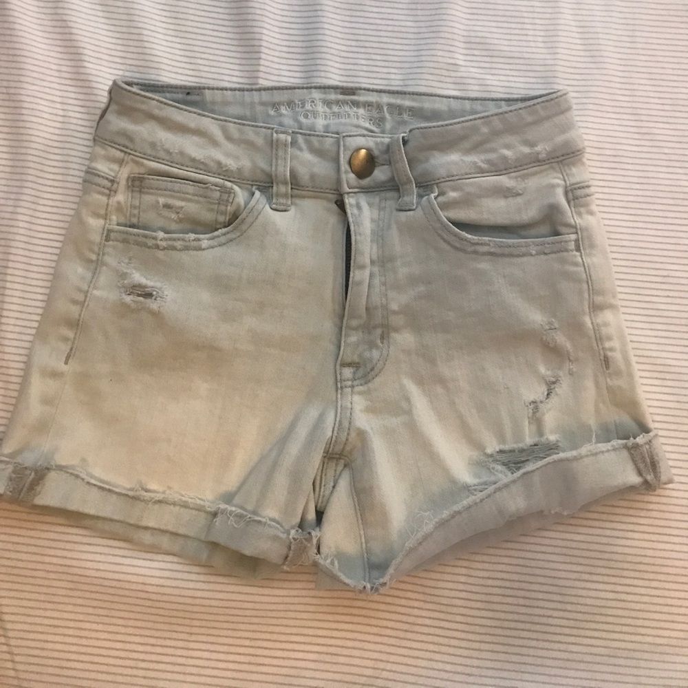 American Eagle Hi-rise shortie jean shorts
