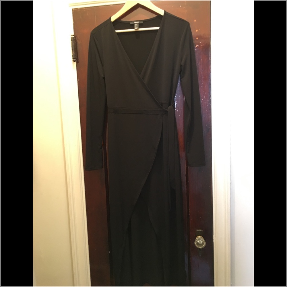 Wrap long sleeve dress
