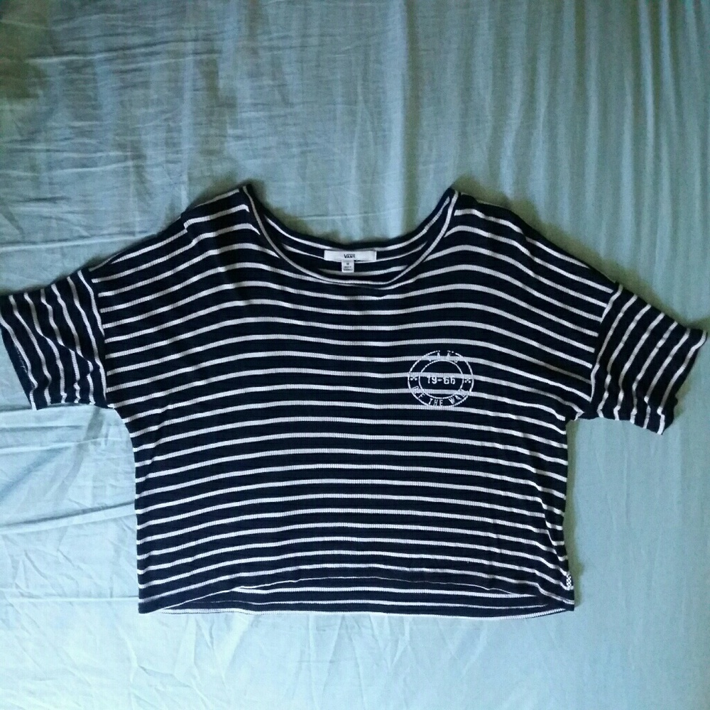 Vans Striped Crop Top T-shirt